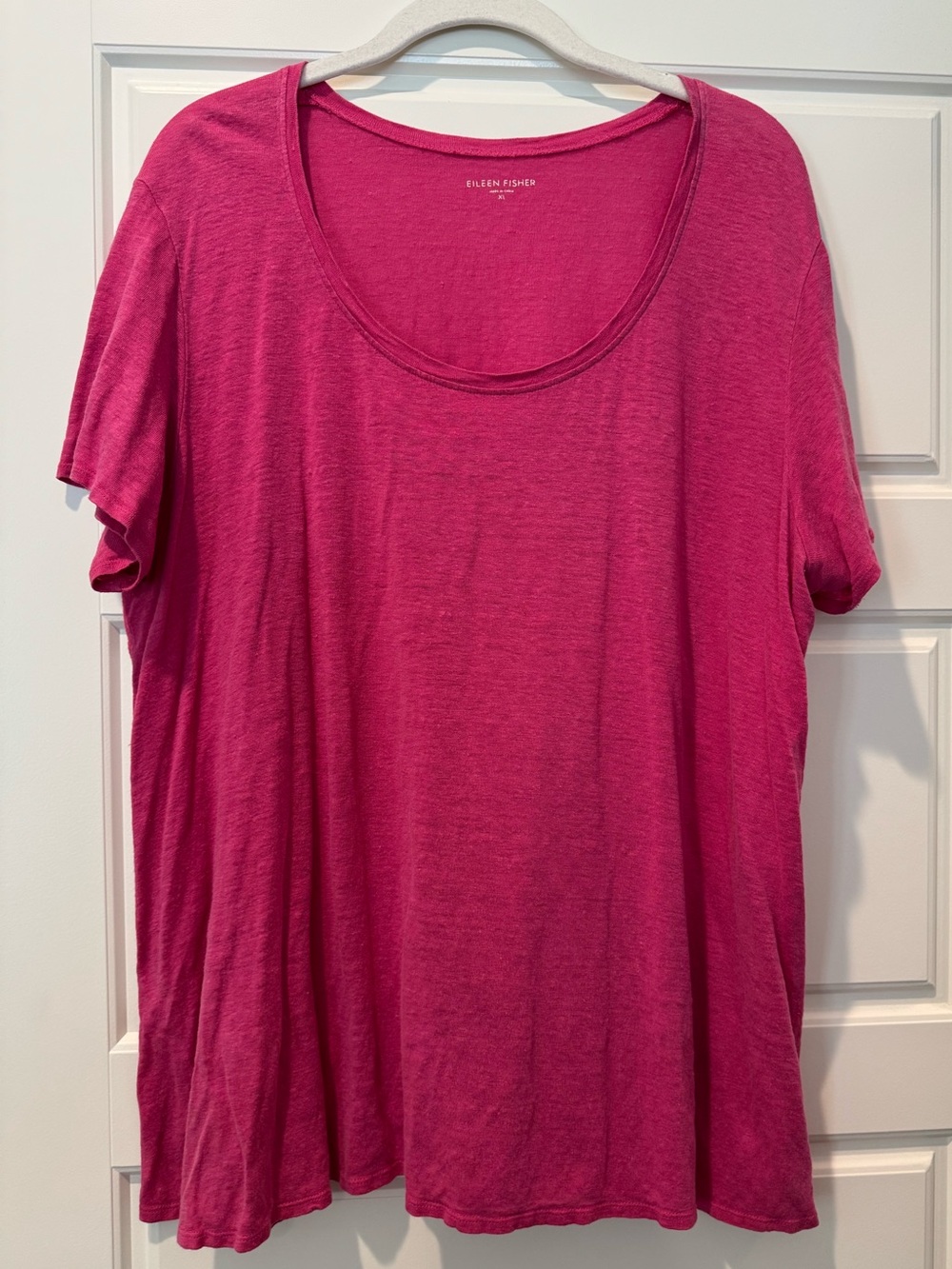 Eileen Fisher XL Pink Linen T-Shirt
